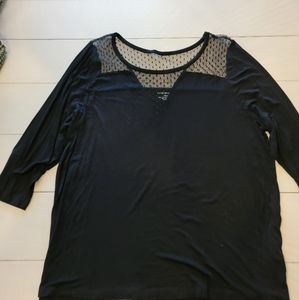 Lane Bryant Plus Size Black Tunic, Size 18-20